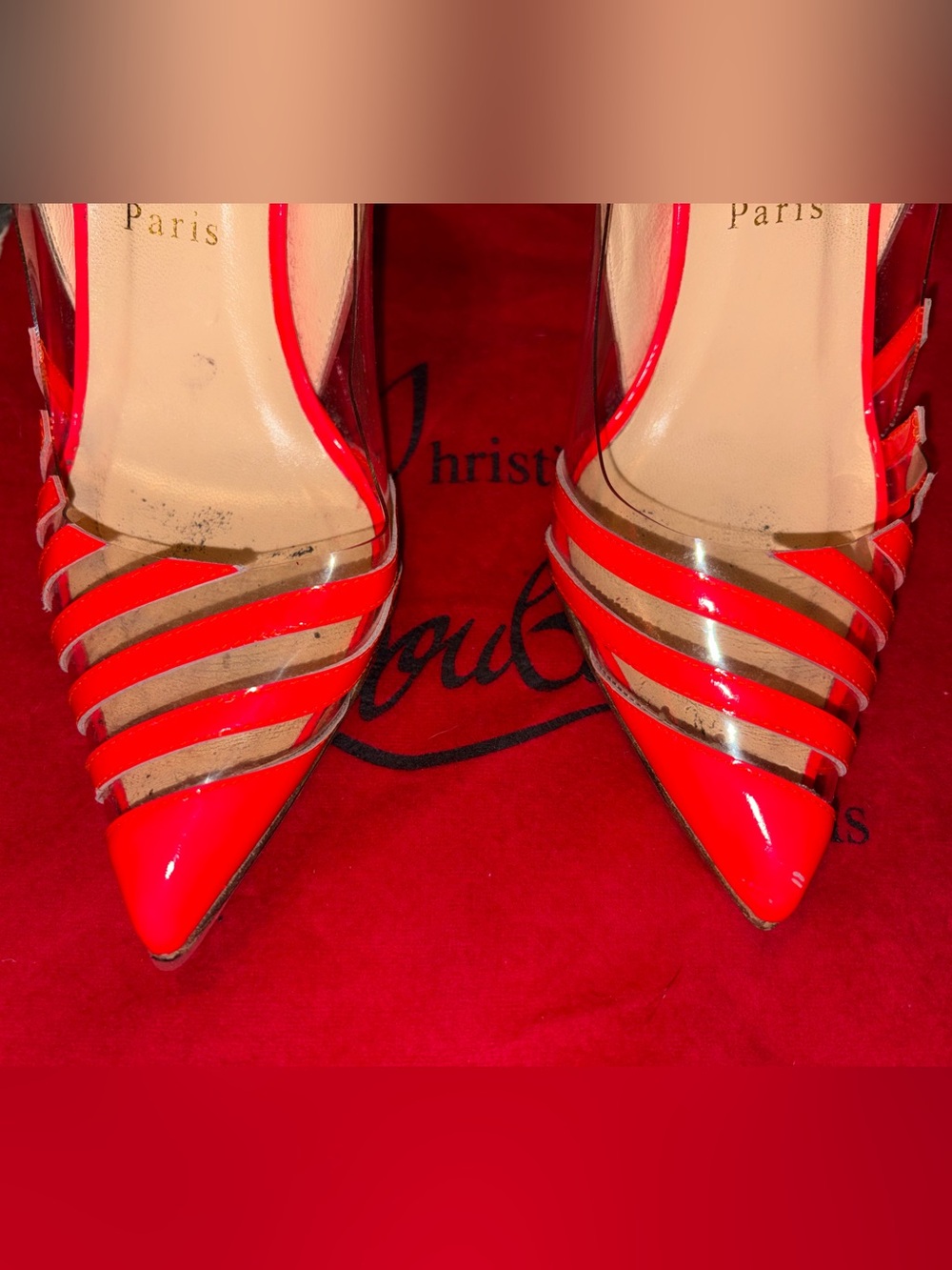 Christian Louboutin Pink/Coral Pointed Heels - Picture 4 of 13